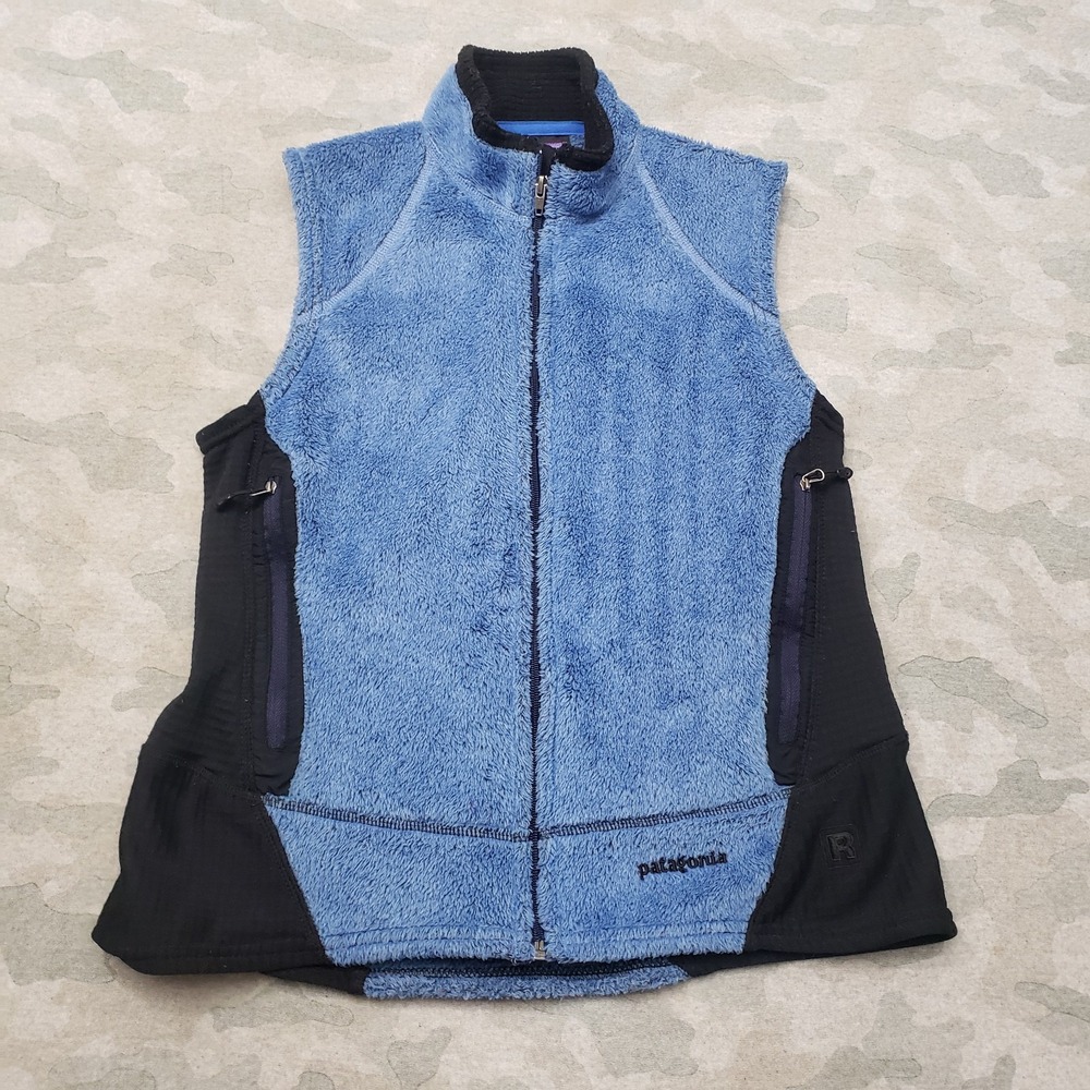 Vintage Patagonia Vest Womens Large Blue Regulator Full Zip Y2k Gorpcore - Picture 1 of 11